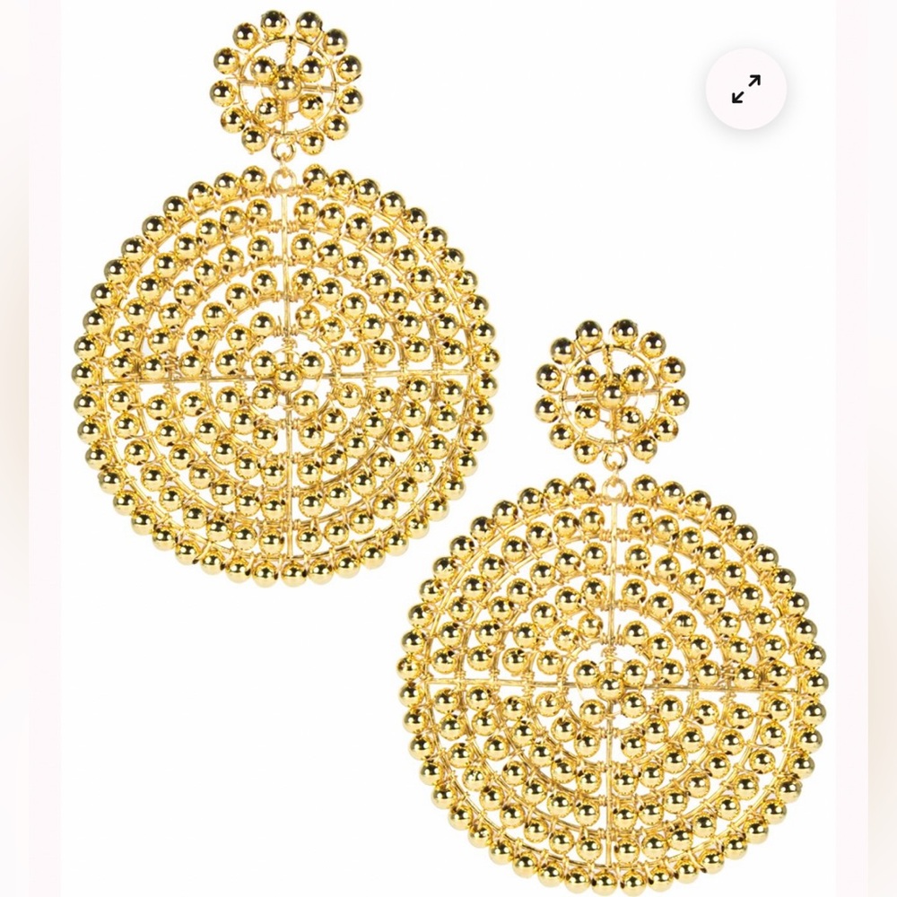 Elegant Gold Beaded Earrings